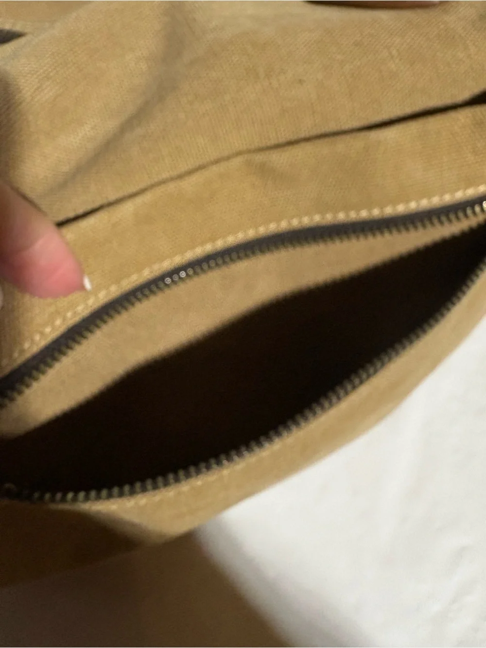 New shows Canvas Duffel Travel Bag in Tan with Brown Trim
